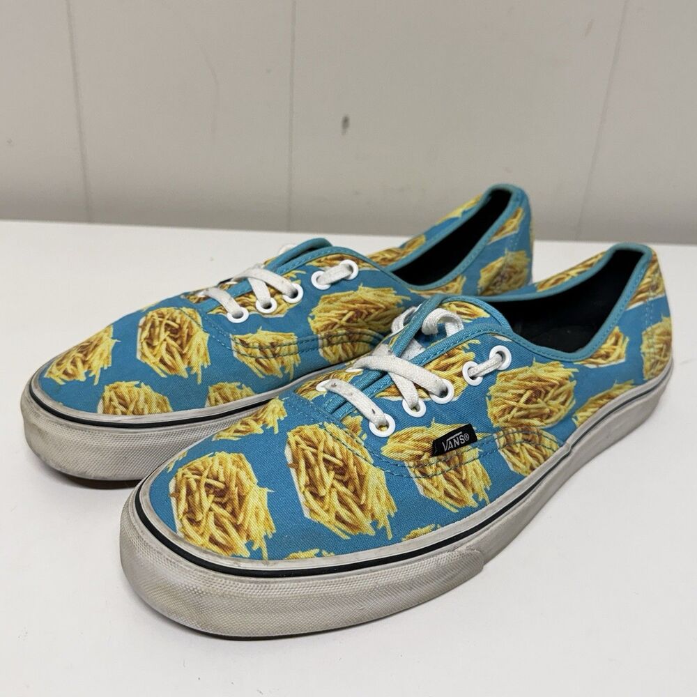Vans Authentic Late Night Pack French Fries Turquoise Blue Skate Shoes Men